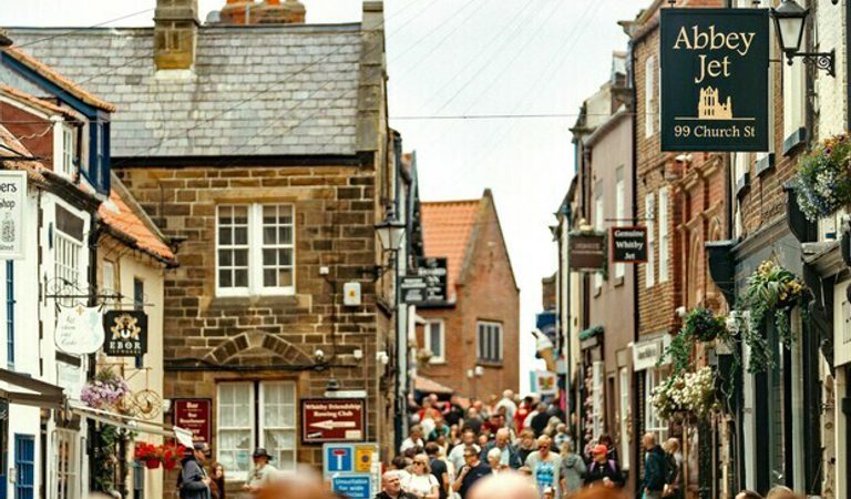 Street scene in coastal North Yorkshire