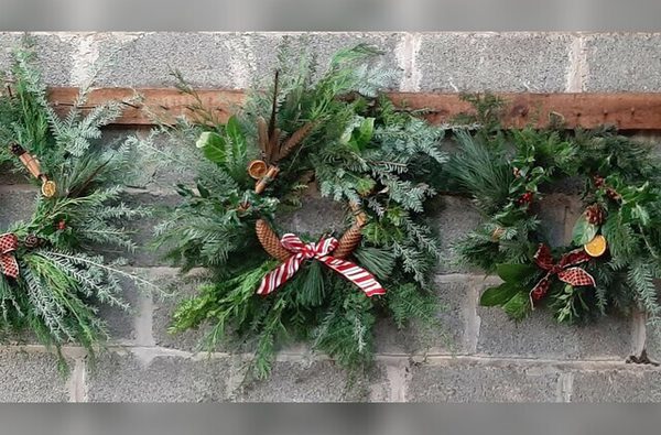 Wreath making workshops at Harrogate Horticultural nursery