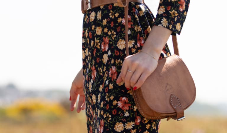 5 The Temara Small Leather Saddle Bag in Tan SKU 2003