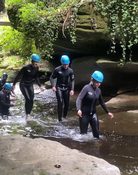 Gorge walking at How Stean Gorge outdoor activities with teenagers Yorkshire Dales Medium