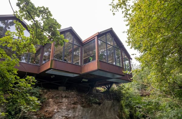 How Stean Gorge Glass Floored Cantilevered Cafe by George Lee Medium