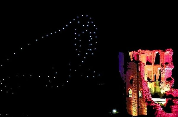 Scarborough Lights Drone Display Scarborough Castle