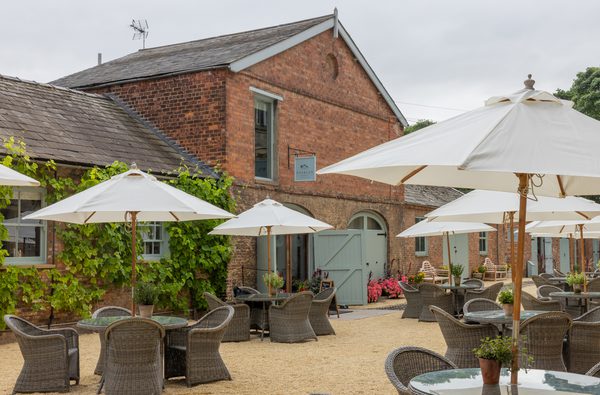 Stables Tearoom courtyard Carlton Towers