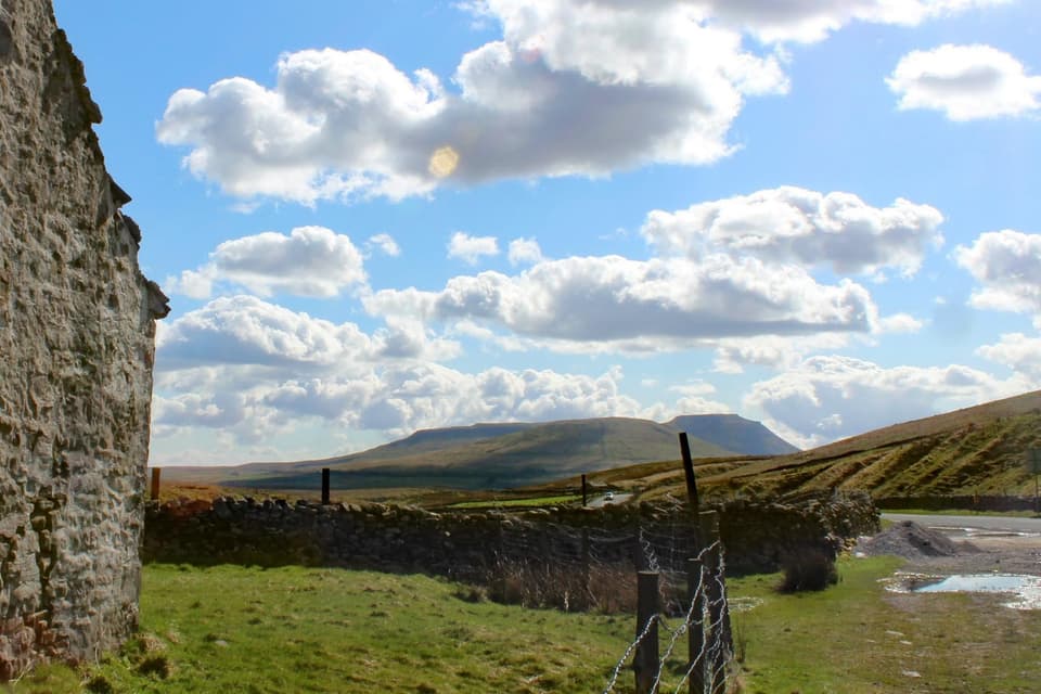 A View of the Three peaks in North Yorkshire