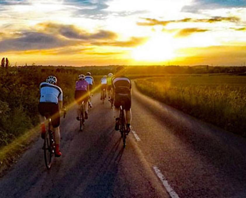 Content Road Bunch Sunset