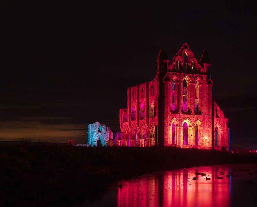 Illuminated Whitby Abbey 1